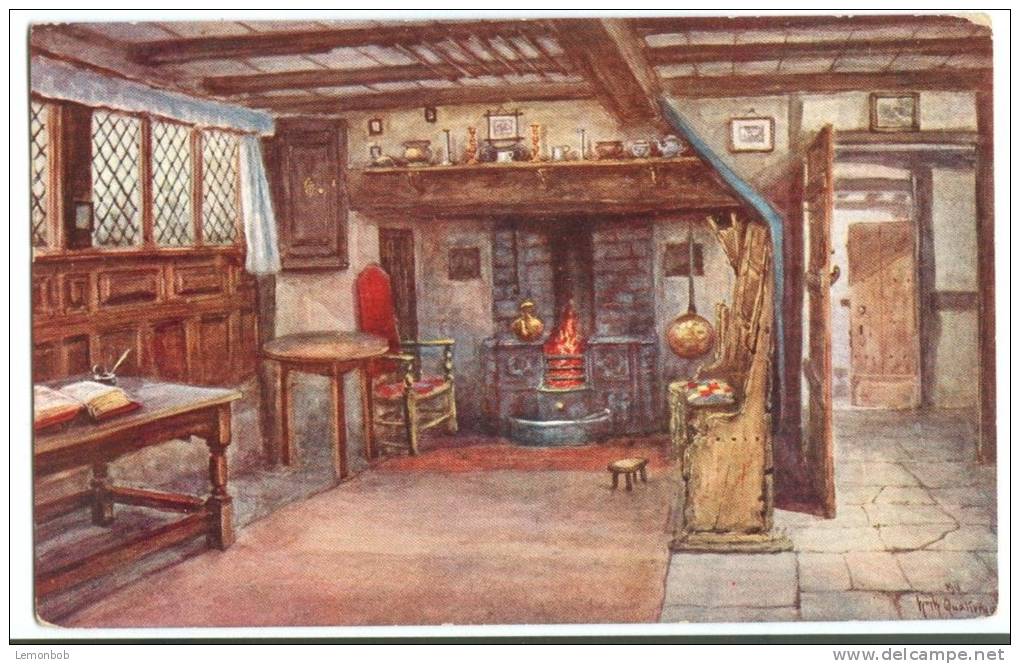 UK, United Kingdom, Ann Hathaway´s Cottage, Interior, Early 1900s Unused Postcard [P7619] - Stratford Upon Avon