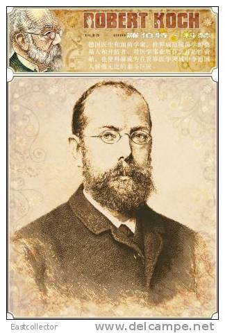 Tubercle Bacillus, TB, Disease, Robert Koch, Physiology, Bacteriology, Nobel S-t-a-m-p-ed Card 0951 - Nobel Prize Laureates