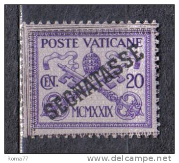 R133 - VATICANO 1931 , Segnatasse N. 3  *  Mint - Taxes