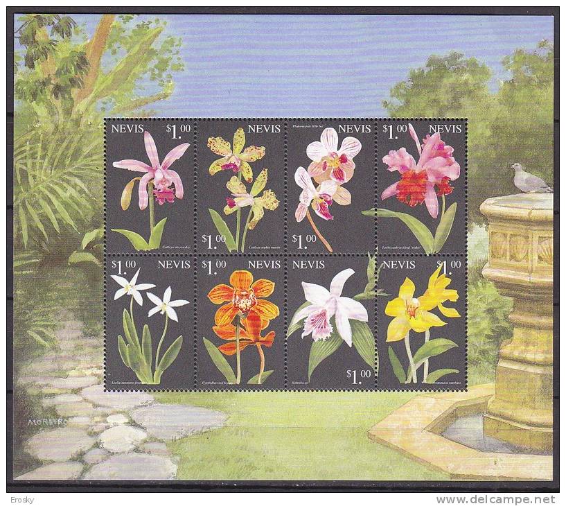 B1815 - NEVIS Yv N°1283/90 ** FLEURS ( Registered Shipment Only ) - St.Kitts Und Nevis ( 1983-...)