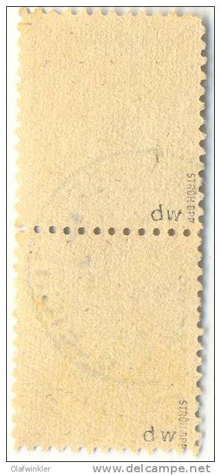 1945 Thüringen Freimarken 6 Pf Paar Mi 95 AX Dw / Sc 16N4 / YT 12 Gepr. / Signed Gestempelt/used/oblitere - Autres & Non Classés