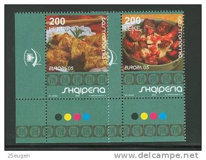 ALBANIA  2005 EUROPA CEPT SET  MNH - 2005