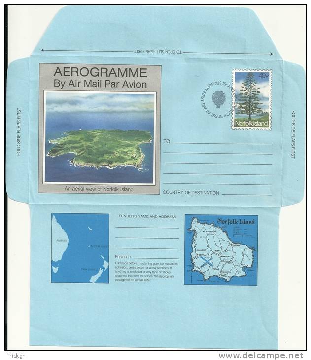 Norfolk Island 1993 / Aerogramme - Iles