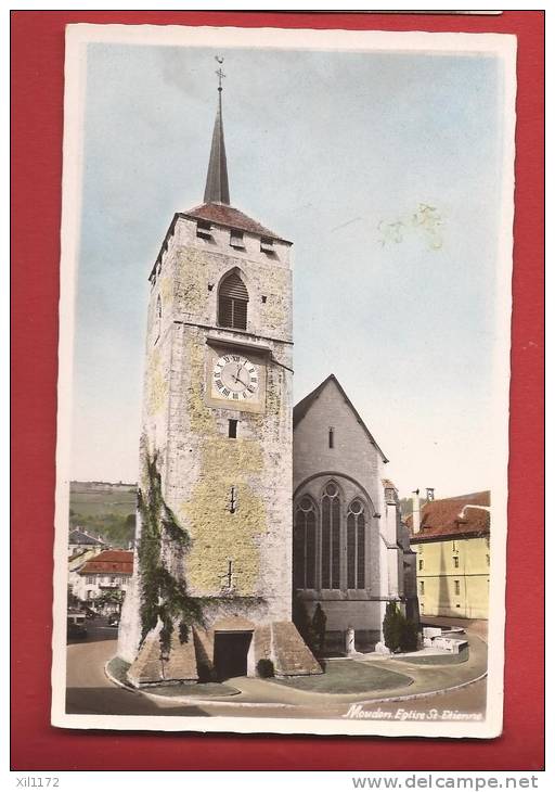 B1276 Moudon, Eglise St Etienne.Cachet Touristique, Date Illisible.Perrochet 808 - Moudon