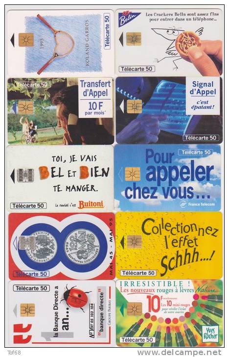 Lot De 72 Télécartes Différentes France 1995 8 Scan - 1995