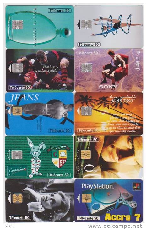 Lot De 56 Télécartes Différentes France 1996  6 Scan - 1995