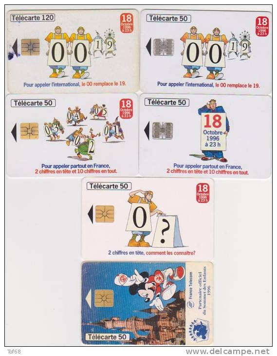 Lot De 56 Télécartes Différentes France 1996  6 Scan - 1995