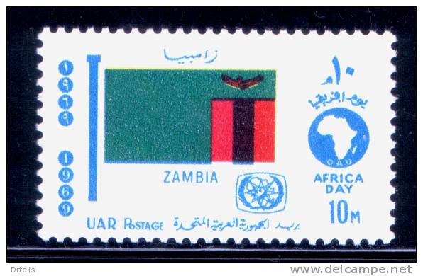 EGYPT / 1969 / AFRICAN TOURIST DAY / FLAG / ZAMBIA / MNH / VF . - Unused Stamps
