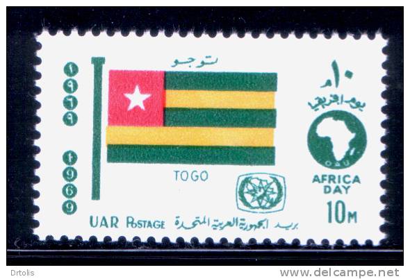 EGYPT / 1969 / AFRICAN TOURIST DAY / FLAG / TOGO / MNH / VF. - Unused Stamps