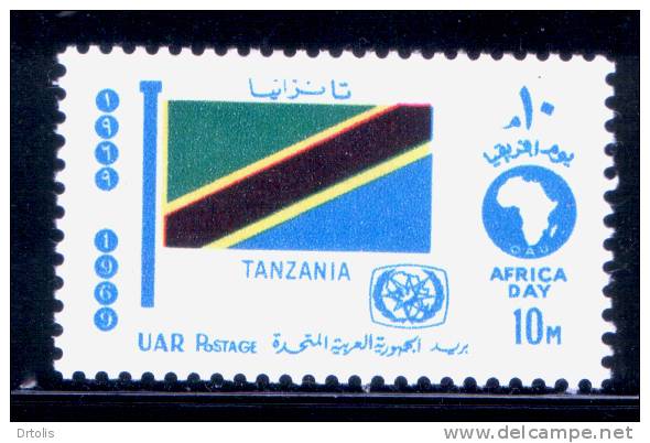 EGYPT / 1969 / AFRICAN TOURIST DAY / FLAG / TANZANIA / MNH / VF . - Ongebruikt