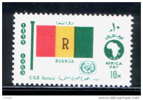EGYPT / 1969 / AFRICAN TOURIST DAY / FLAG / RWANDA / MNH / VF . - Ungebraucht