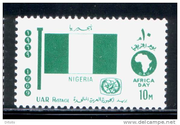 EGYPT / 1969 / AFRICAN TOURIST DAY / FLAG / NIGERIA  / MNH / VF . - Unused Stamps