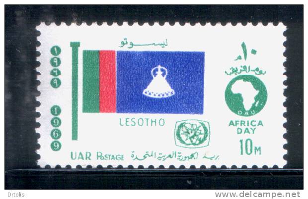 EGYPT / 1969 / AFRICAN TOURIST DAY / FLAG / LESOTHO / MNH / VF . - Ongebruikt