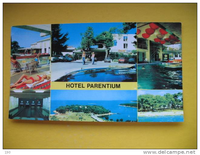 HOTEL PARENTIUM PLAVA LAGUNA POREC JUGOSLAVIJA;BOWLING-LONG POSTCARD - Bowling