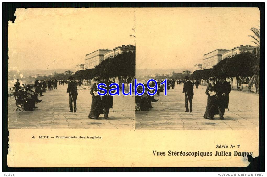 Nice - Promenade Des Anglais - Vues Stéréoscopiques Julien Damoy   -  Réf :  20449 - Estereoscópicas