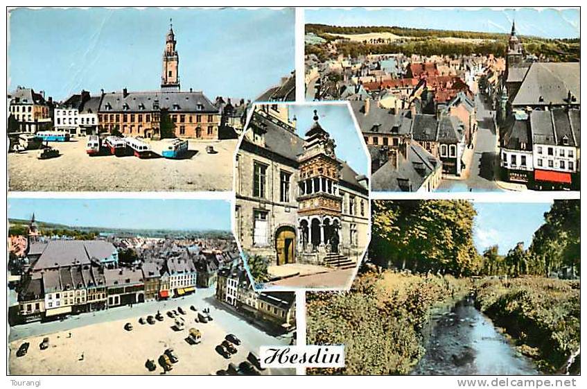 Pas-de-Calais : R 62 389 : Hesdin  -  Panoramas  -  Semi-moderne 9x14 - Hesdin