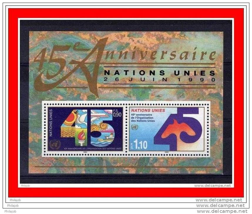 OPERATION " TOUT A 1 EURO " : ONU 1990 (Genève) Neuf ** MNH :  " 45 ANS DES NATIONS UNIES " YT N° BF 6 + Prix Dégressif. - Autres & Non Classés