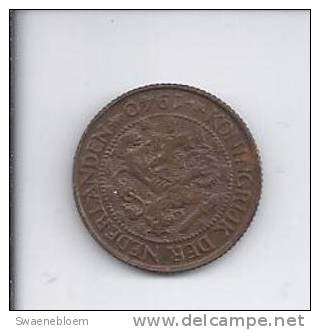 Munten - Nederland - 1 Cent Van 1940 - Koningrijk Der Nederlanden. - Netherlands - Coins Pay-Bas - Hollande. - 1 Cent