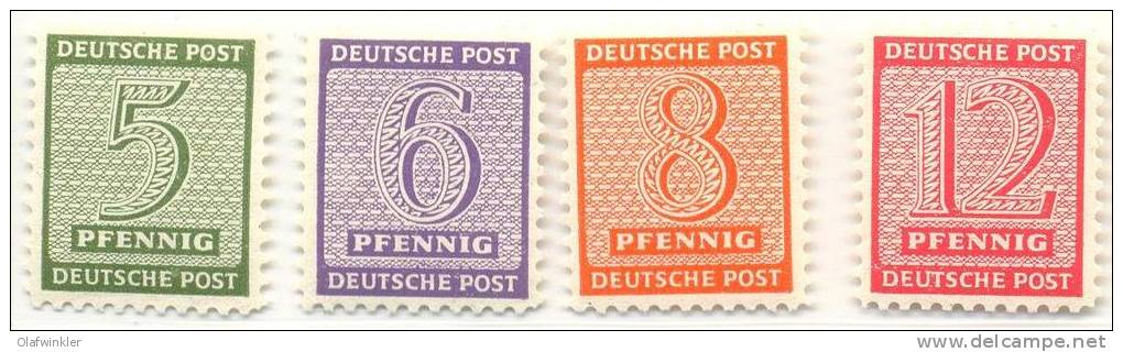 SBZ West Sachsen Michel 116-19Y Privatzähnung Postfrisch/neuf Sans Charniere/MNH - Neufs