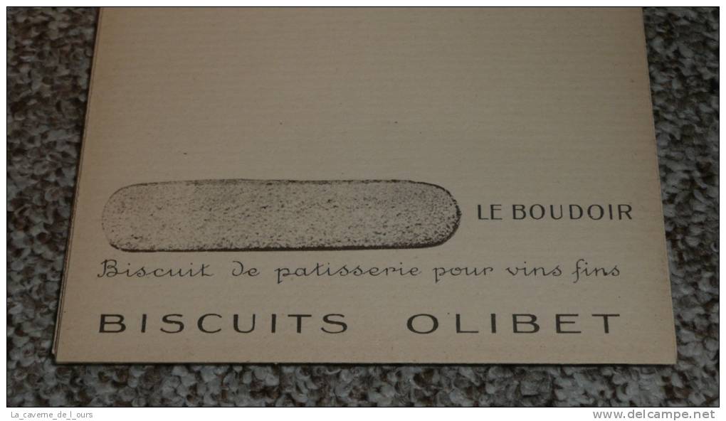 Rare Ancien Menu Vierge Début XXe, Biscuits OLIBET, Le Boudoir, Saint- Céneri Le Gerei - Menus