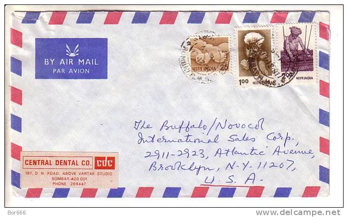 GOOD INDIA Postal Cover To USA 1981 - Good Stamped - Lettres & Documents