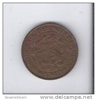 Munten - Nederland - 1 Cent Van 1940 - Koningrijk Der Nederlanden. - Netherlands - Coins Pay-Bas - 2 Scans - 1 Cent