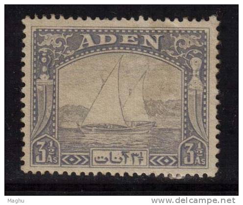 Aden MNH 1937 Dhow 3 1/2as, As Scan - Aden (1854-1963)