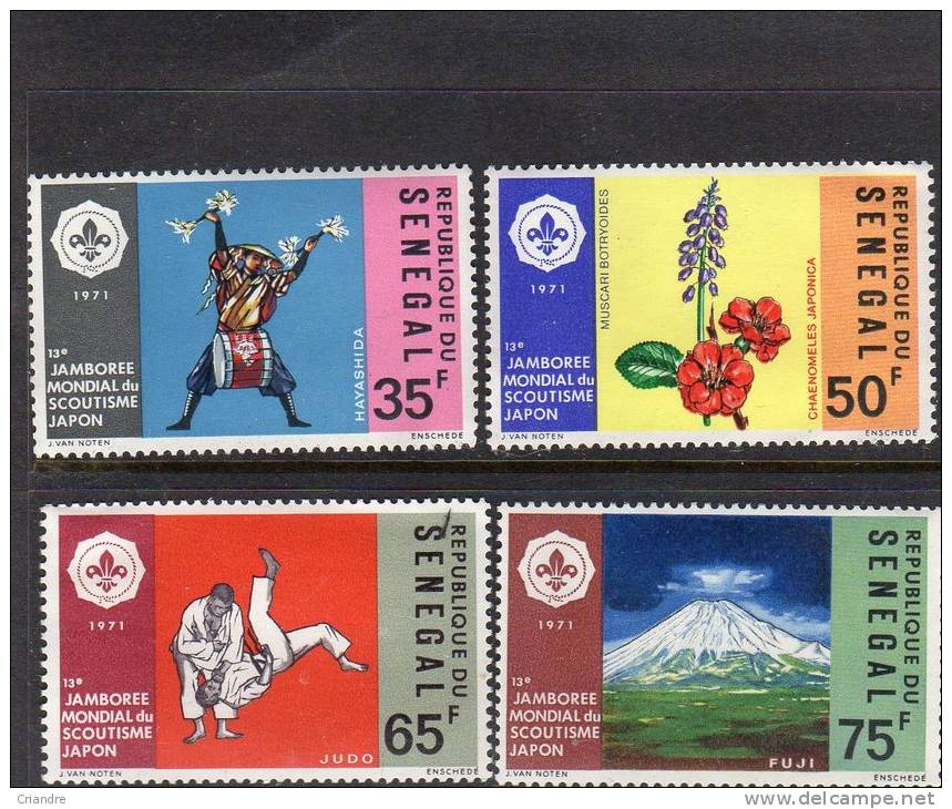 Sénégal Année 1971(13e Jamboree Mondial Au Japon) N°  351à354 (4valeurs) Y Et T   Neufs. - Swaziland (1968-...)