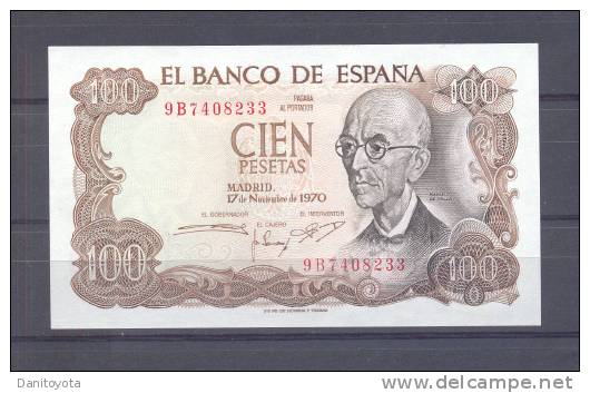 EDIFIL D73c "100  PTAS 17 DE NOVIEMBRE DE 1970" SERIE 9B - 100 Pesetas