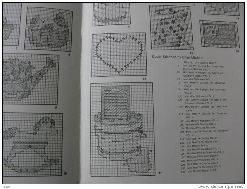 Mini Motif Designs D.M.C N°17 Double Page Cartonnée BE  22 X 30 Cm - Point De Croix