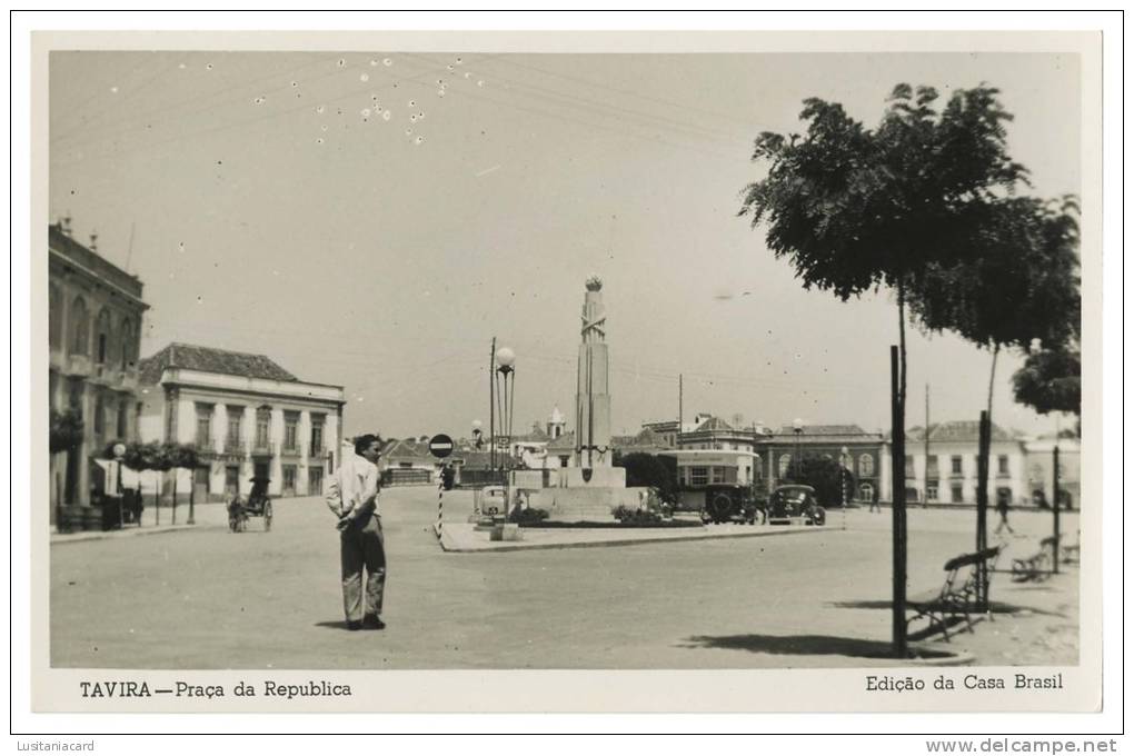 TAVIRA Praça Da Republica (Ed. Casa Brasil) Carte Postale - Faro