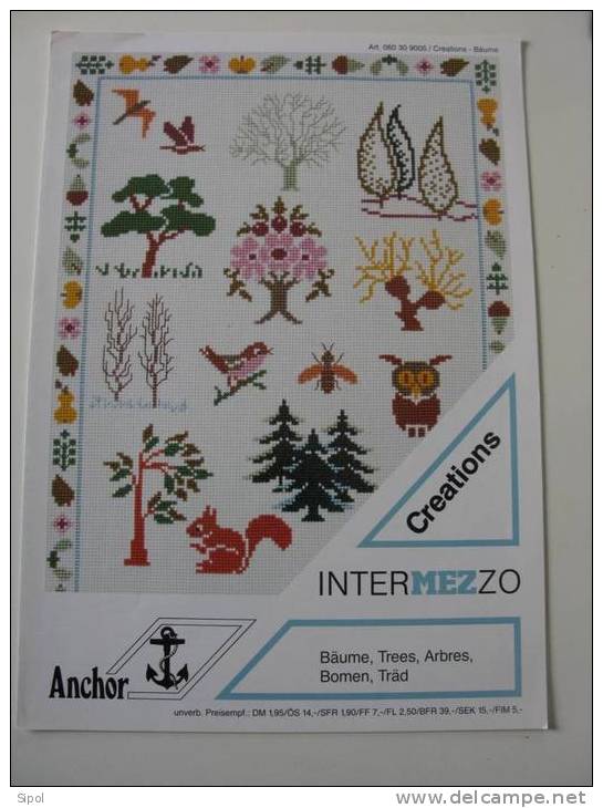 Intermezzo  Grille De Point De Croix : Arbres 21 X 29 Cm TBE - Cross Stitch