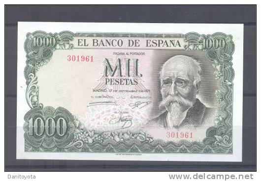 EDIFIL D75 "1000  PTAS 17 DE SEPTIMBRE DE 1971" SIN SERIE - 500 Pesetas