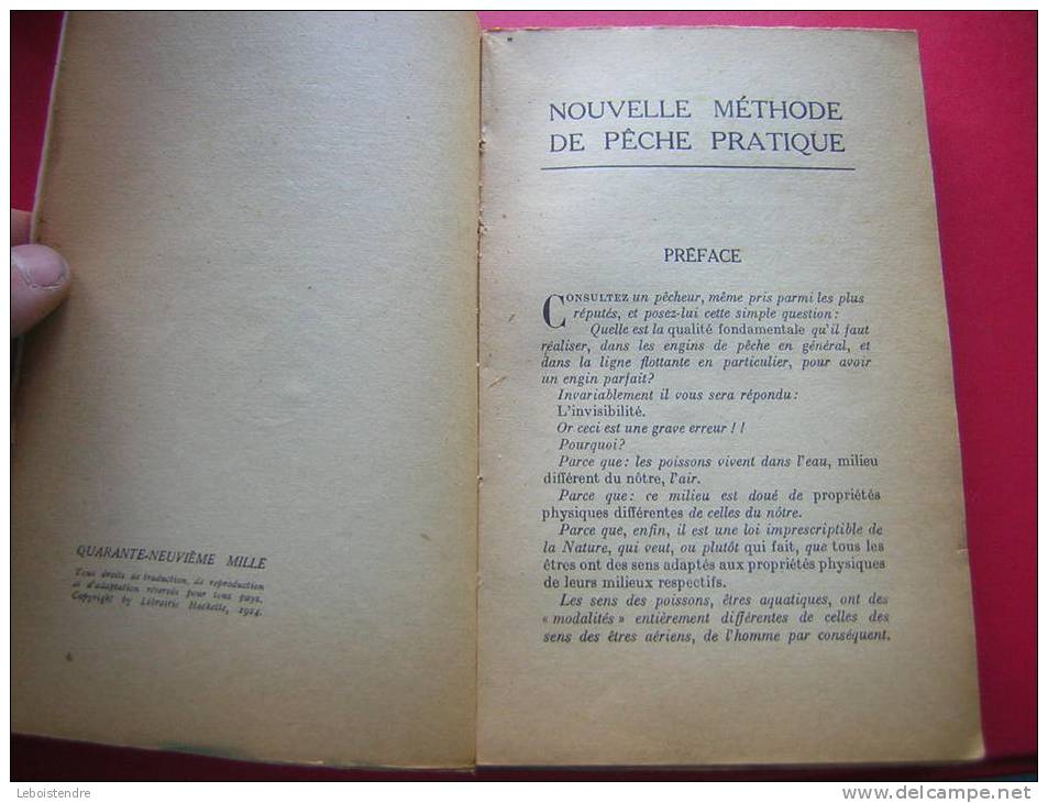 RARE LIVRE PECHE 1924 EO ??  LOUIS MATOUT NOUVELLE METHODE DE PECHE PARTIQUE COMMENT REUSSIR DE GROSSES PECHES PECHEURS - Caza/Pezca