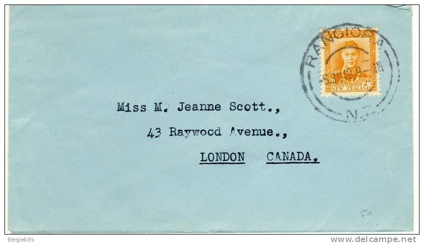 1948 New Zealand Cover Posted From Rangiora - Briefe U. Dokumente