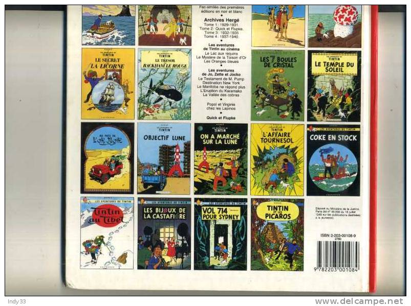 - TINTIN ET LE CRABE AUX PINCES D'OR . CASTERMAN COPYRIGHT 1981 . - Tintin