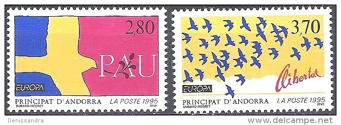 Andorre Français 1995 Michel 477 - 478 Neuf ** Cote (2008) 6.00 Euro Europa CEPT Paix Et Liberté - Nuevos