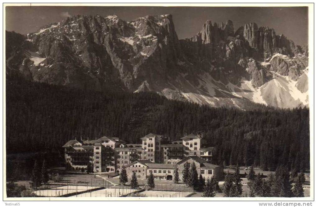 BOLZANO--N° 535 GRUPPO DELLE DOLOMITI--HOTEL CAREZZA CON LATEMAR--CAMPI DA TENNIS--FP--V ´35? - Bolzano