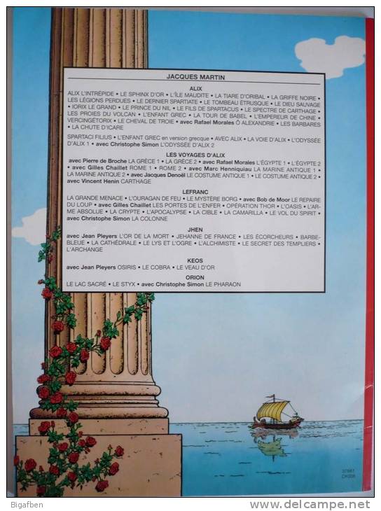 J. MARTIN / ALIX 13 - LE SPECTRE DE CARTHAGE  - 1ère ÉD. En ALBUM SOUPLE ! édition Unique 2001 / TBE - Alix