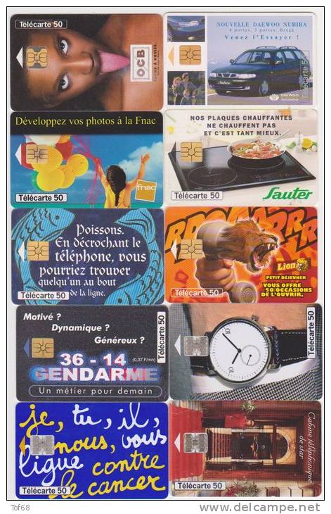 Lot De 49 Télécartes Différentes France 1997 5 Scan - 1997