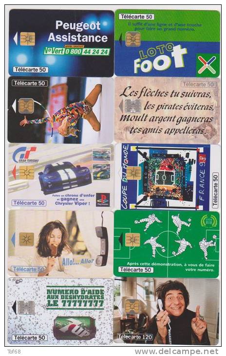 Lot De 45 Télécartes Différentes France 1998 5 Scan - 1998