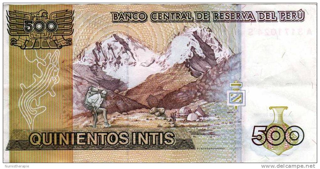 Pérou Peru : 500 Intis 1987 : Bon Etat : #A3171024S - Perú