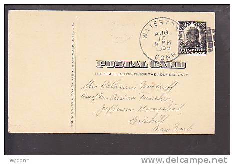 Postal Card - McKinley - Watertown, Connecticut - 1909 - 1901-20