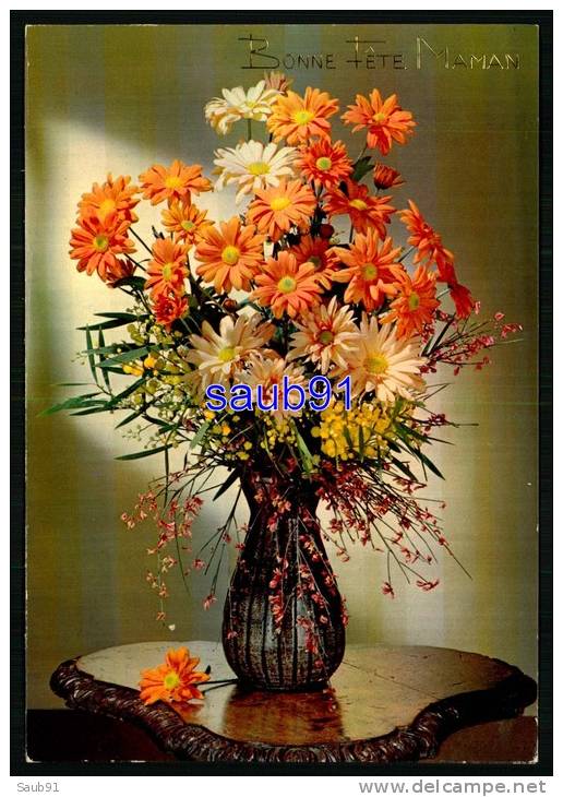 Bouquet De  Gerberas Dans Un Vase  - Bonne Fête Maman - Fleurs  - Fête  Des Mères  - Réf : 20156 - Fête Des Mères