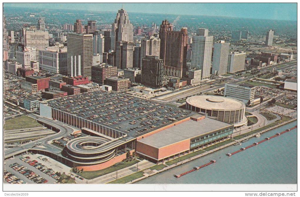 ZS9213 Civic Center And Skyline  Detroit Michigan Not Used Good Shape - Detroit