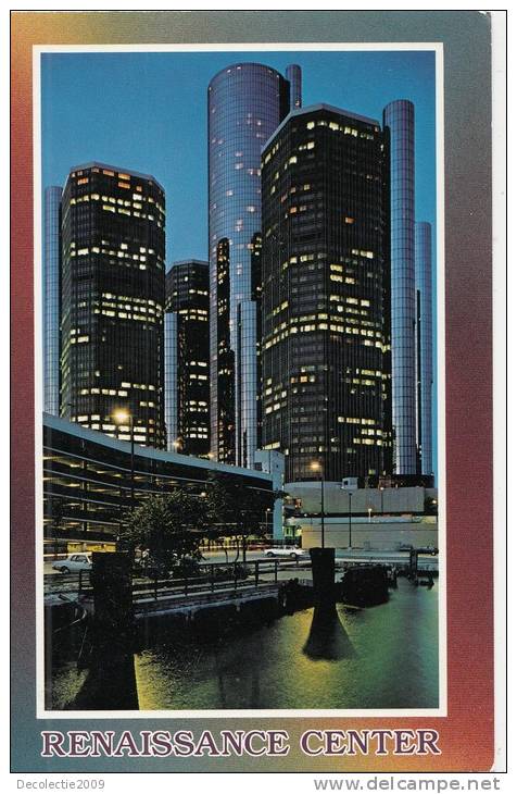 ZS9224 The Renaissance Center Detroit Michigan Not Used Good Shape - Detroit