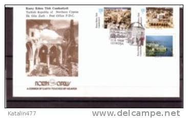 Turkey-Cyprus - 1988. TourismIsland Views, Famous Places - FDC - Storia Postale