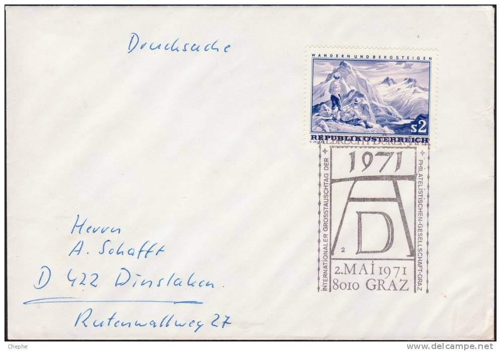 AUSTRIA 1971 COVER With Philatelic Event Commemorative Cancel Sent To Germany [D8491] - Storia Postale