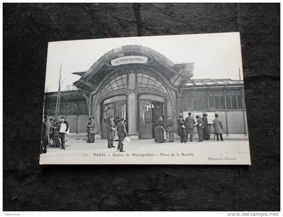 Paris. Station De Métro ,Place De La Bastille. Voir 2 Scans. - Arrondissement: 12