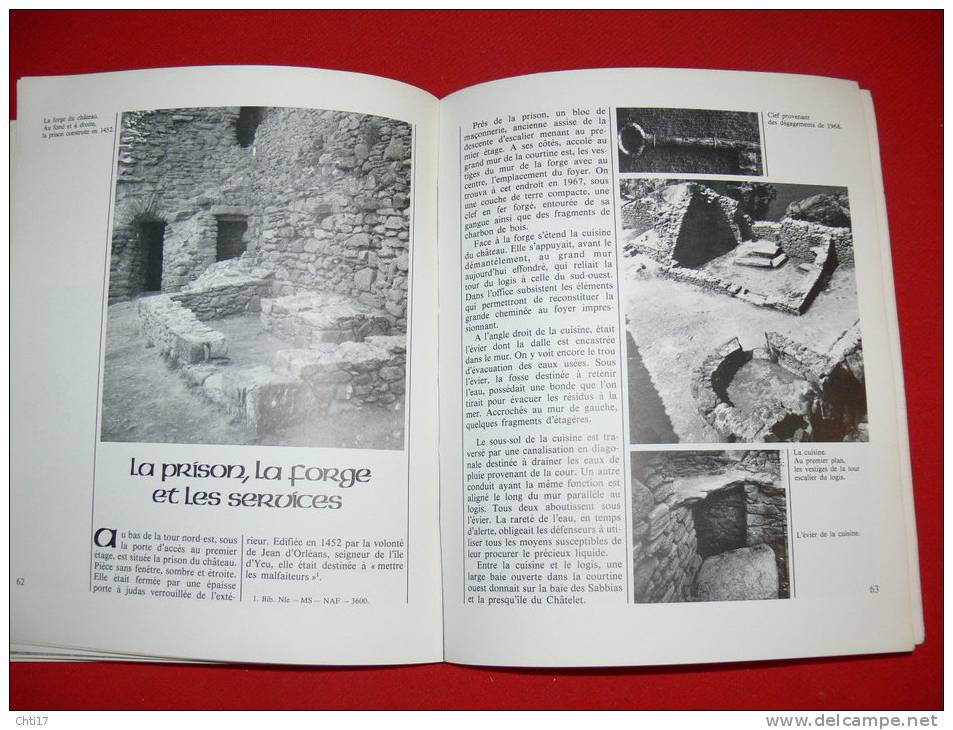 ILE D YEU LE CHATEAU LA RESTAURATION PHOTOS ET DESSINS A  EDIT GALLIMARD VOILES  EN 1980